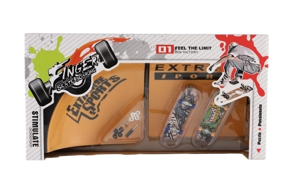 Finger-Skateboard-Set mit Rampe und Zubehör