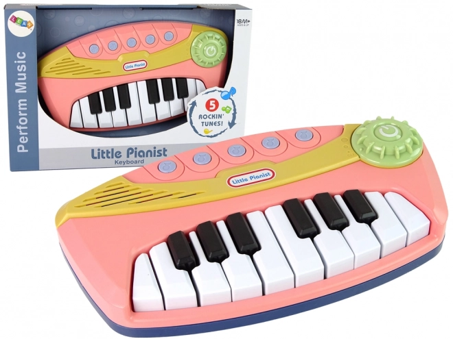 Interaktives Pinkes Klavier Little Pianist