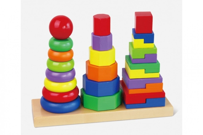 Holz Pyramide 3-in-1 Spielzeug