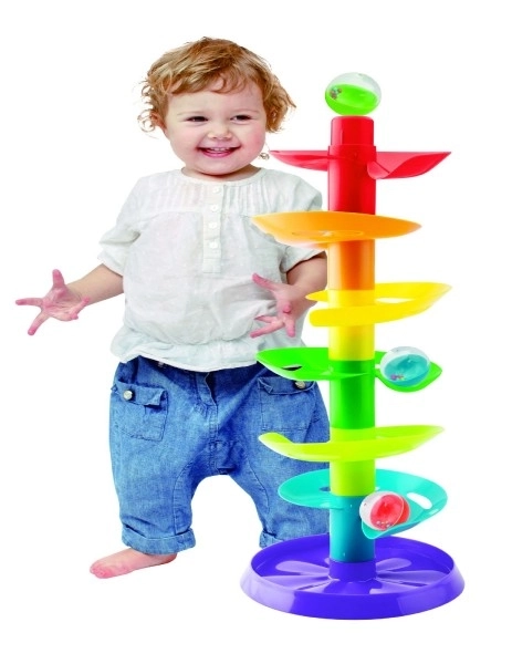 Bunte Kugelbahn Turm 50cm