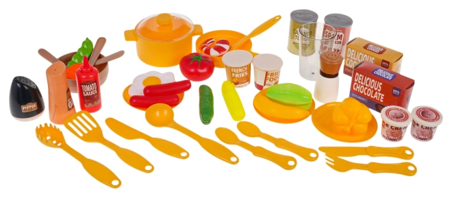 Interaktive Spielküche mit Licht, Ton und Wasserfunktion, 50-teilig, Blau – Blau