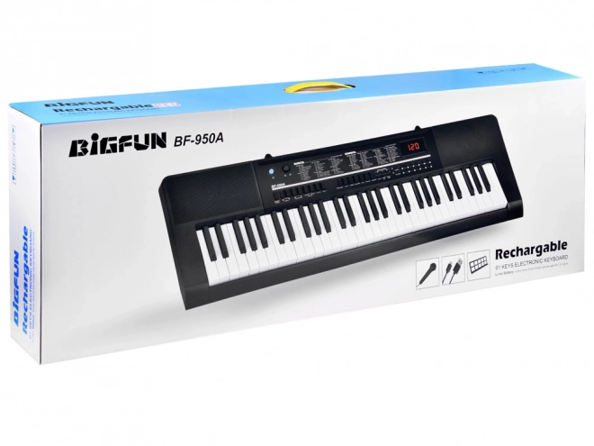 Keyboard mit Mikrofon für Kinder, 61 Tasten