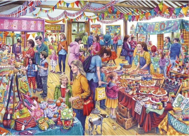 GIBSONS Puzzle Dorftombola – 500 XL Teile