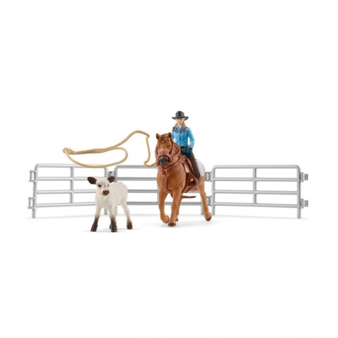 Cowgirl mit Lasso Farm World Set