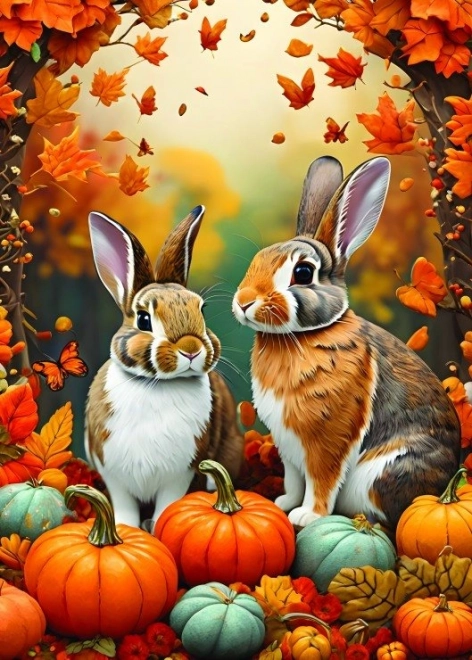 ALIPSON Puzzle herbstliche Kaninchen 500 Teile