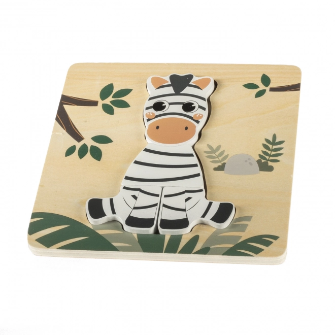 Kleines Holzpuzzle Zebra