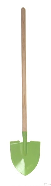 Spitzspaten grün mit Stiel Metall/Holz 80cm Werkzeug