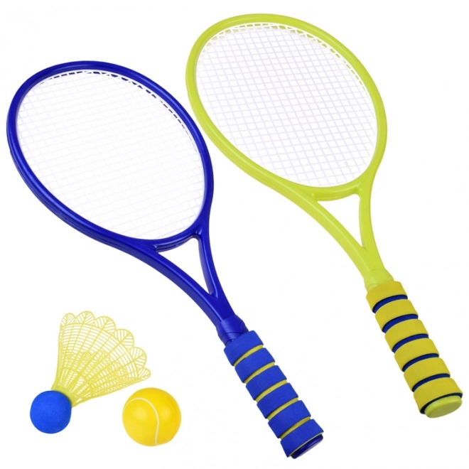 Badminton Set mit Schaumstoffball und Federball