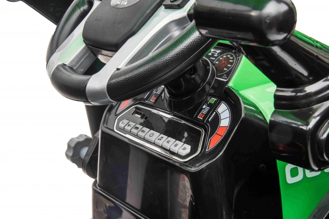 MEGA Traktor D68 mit Anhänger grün