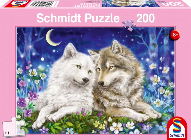 Schmidt Puzzle Flauschige Wölfe 200 Teile