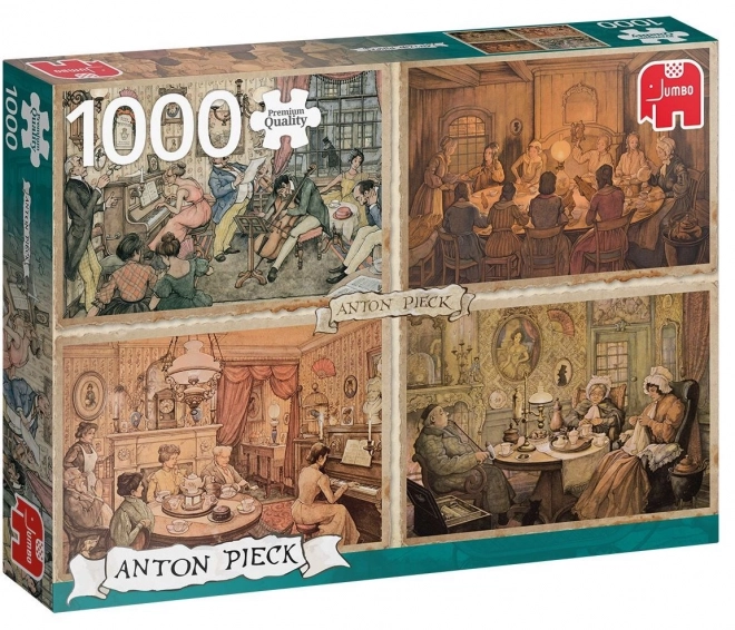 JUMBO Puzzle Wohnzimmer Begegnung 1000 Teile