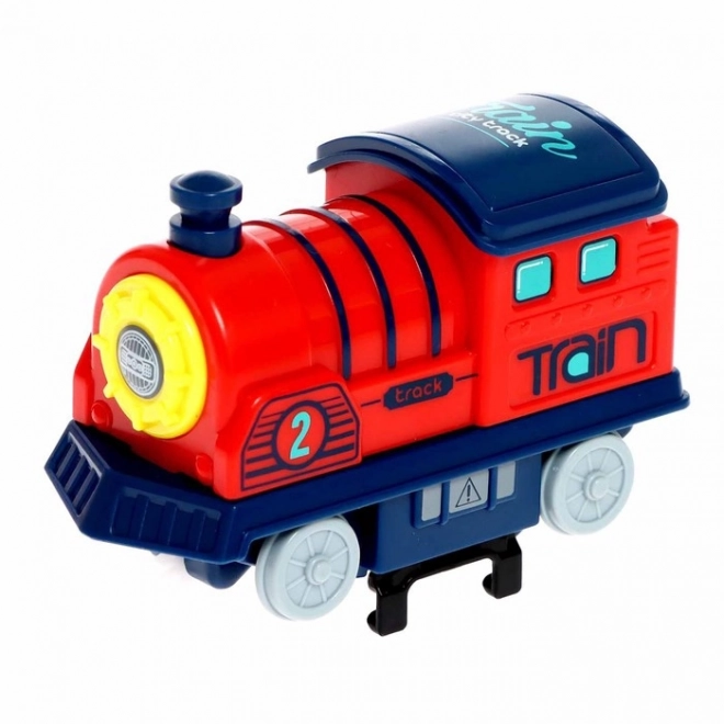 Woopie elektrische eisenbahn 2-in-1 faltbar in einem koffer 87 teile - 3,5 m länge