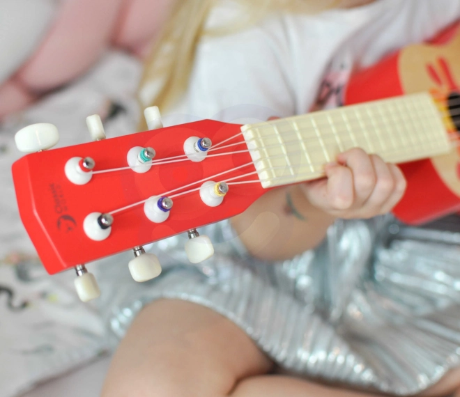 Holzspielzeug Gitarre mit Plektrum