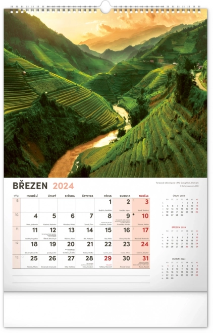 Wandkalender Landschaft 2024