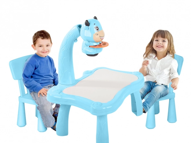 Rückprojektor Zeichentisch mit Projektor und Stiften für Kinder