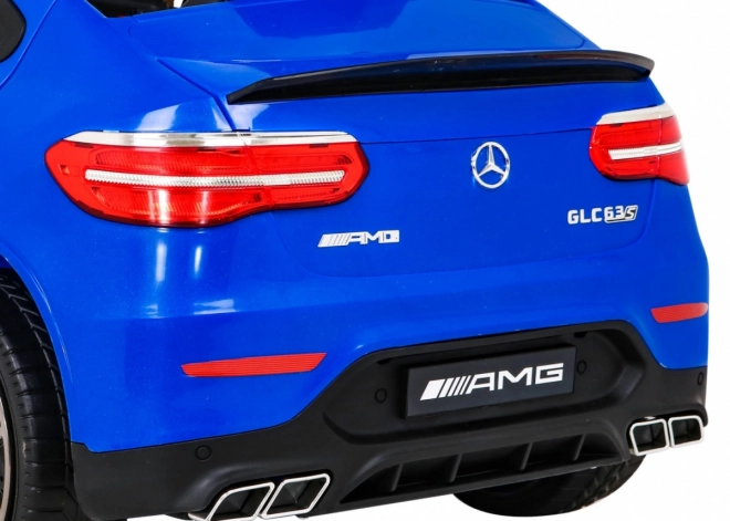 Mercedes Benz GLC63S für Kinder Blau + Fernsteuerung + 4x4 Antrieb + MP3 LED + EVA + langsamer Start