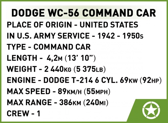 Klemmbausteinset Dodge WC-56 Command Car