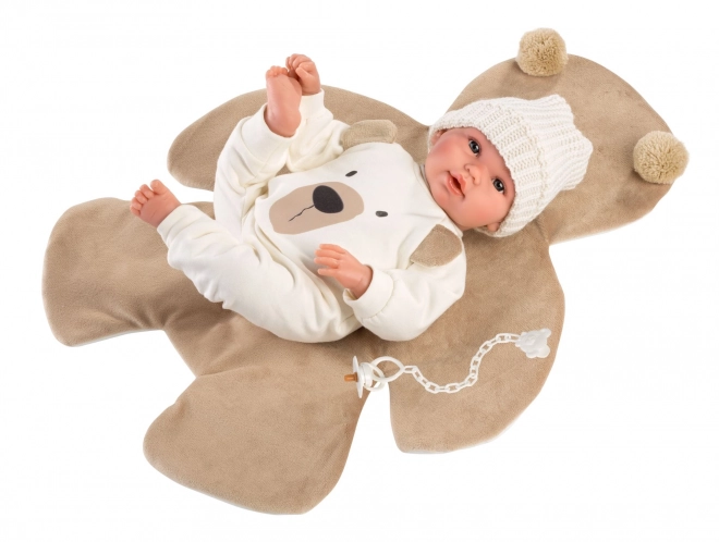 Llorens Neugeborenes - Realistische Babypuppe mit Geräuschen und Weichem Stoffkörper - 36 cm