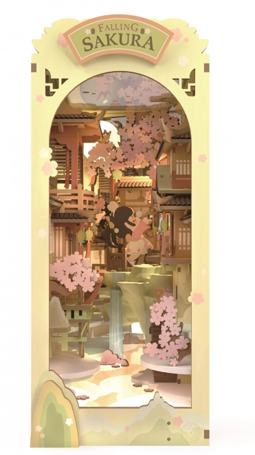 3D-Puzzle Buchstütze 'Falling Sakura'