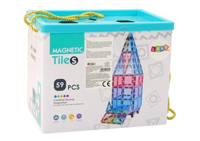 Magnetische Bausteine-Set Farbig 59-teilig