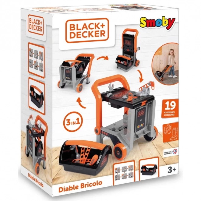 Black+Decker Werkstattwagen 3-in-1 für Kinder