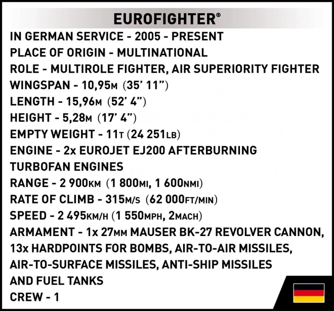 Eurofighter Typhoon Deutschland Modellbausatz 1:48