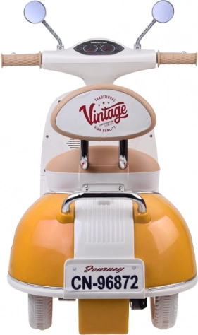 Klassischer elektrischer Kinderscooter orange – Grün