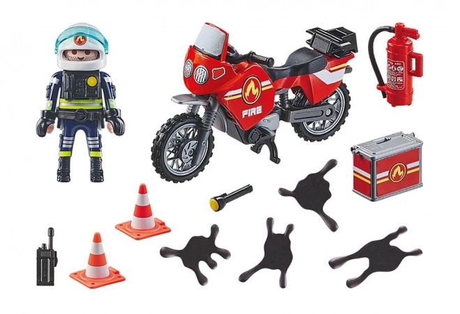 Playmobil Feuerwehr-Motorrad-Unfallset