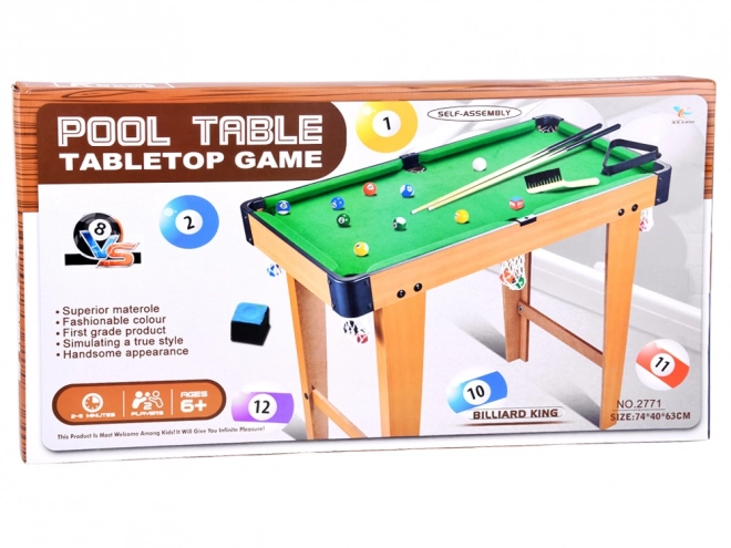 Kinder Billiardtisch mit Zubehör für Zuhause