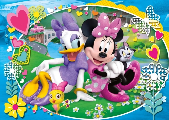 Clementoni Puzzle MINNIE und DAISY: Abenteuer MAXI 104 Teile