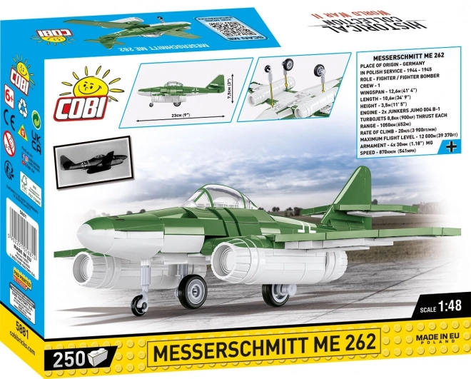 Messerschmitt Me 262 Bausteinmodell im Maßstab 1:48