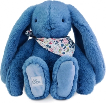 Plüschkaninchen mit blauem Halstuch 35 cm