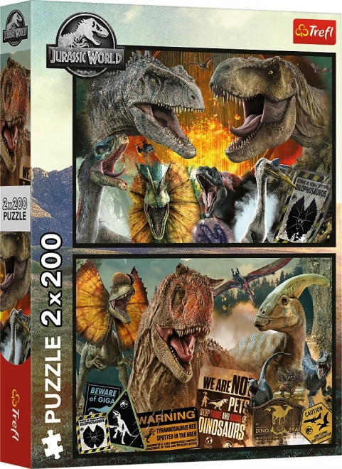 Puzzle 2x200 Teile Prähistorische Welt Jurassic World