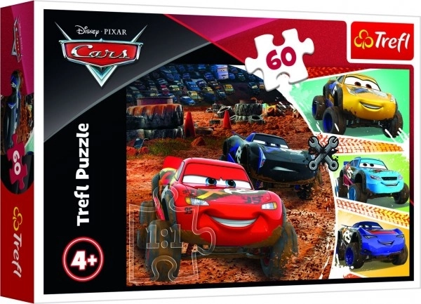 Puzzle 60 Teile - Cars 3, Lightning McQueen mit Freunden