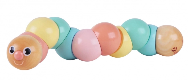 Bunte Holzraupe zum Biegen und Drehen