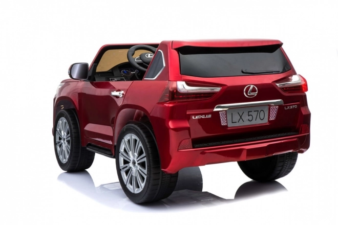 Lexus LX570 Lackiertes Auto für 2 Kinder Rot + Fernbedienung + EVA Räder + MP3 LED Radio