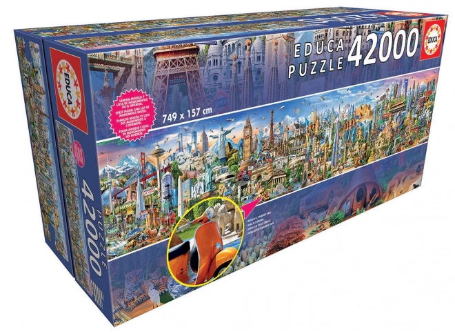 EDUCA Puzzle Die Welt herum 42000 Teile