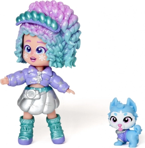 Puppe Chloe mit Haustier und glitzernden Details