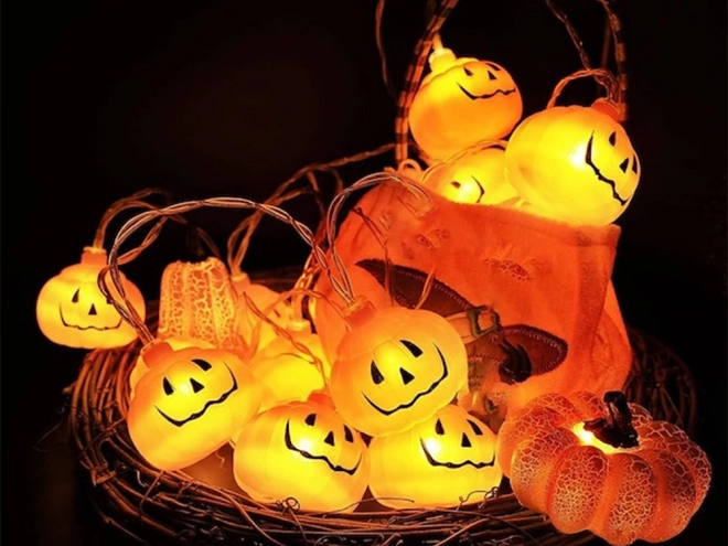 Halloween LED Kürbislichter 200 cm