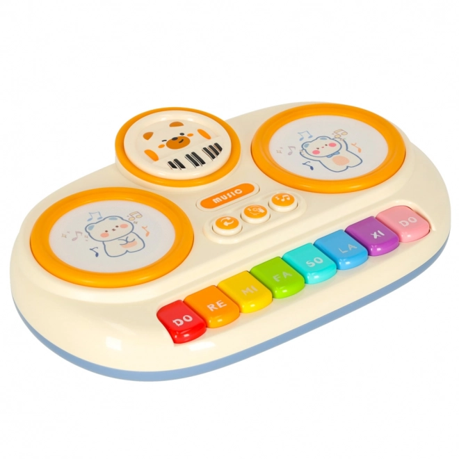 Interaktives Kinderklavier Orgel pädagogisch beige