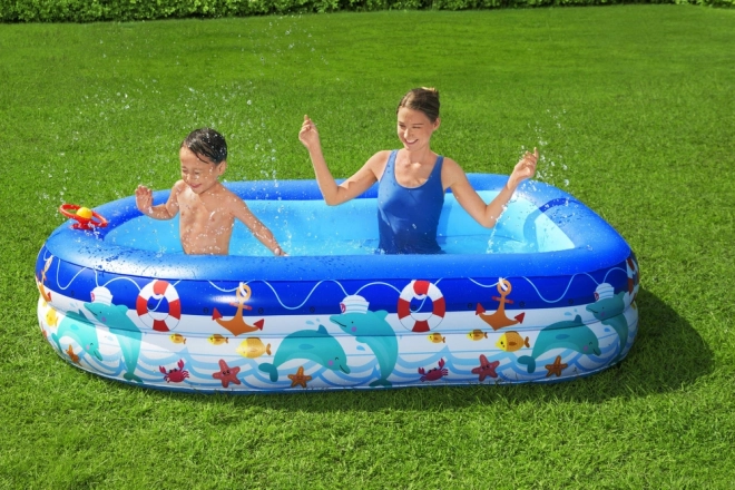 Bestway Familienpool mit Sonnendach und Lenkrad