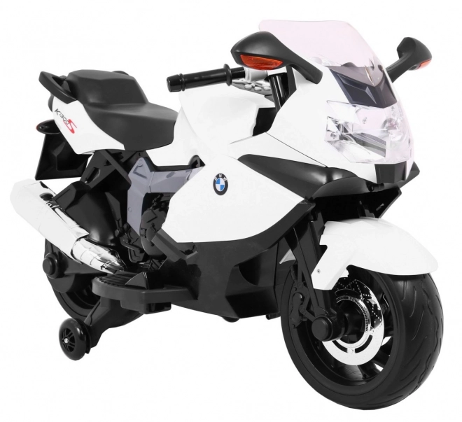BMW K1300S Kinder Motorrad mit Batterie weiß + Stützräder + Geräusche Lichter + langsamer Start
