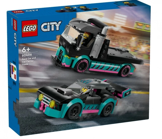 LEGO City Rennwagen mit Transporter