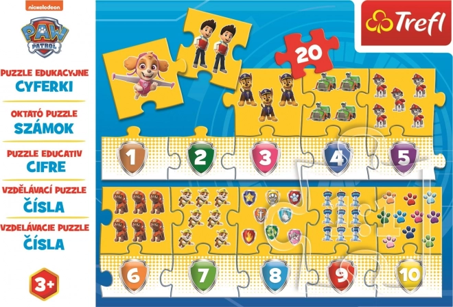 Paw Patrol Lernpuzzle Zahlen