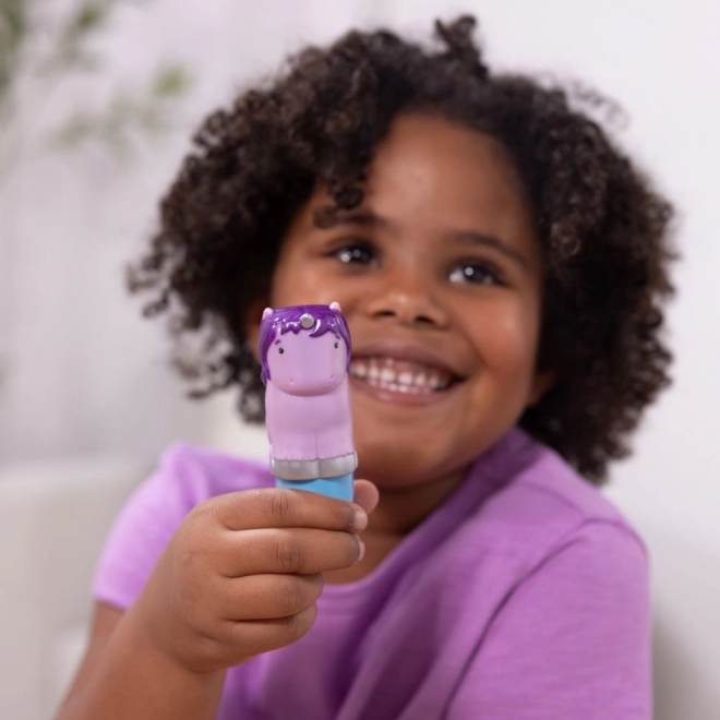 Wow! Aufkleber und Stempel mit lila Einhorn