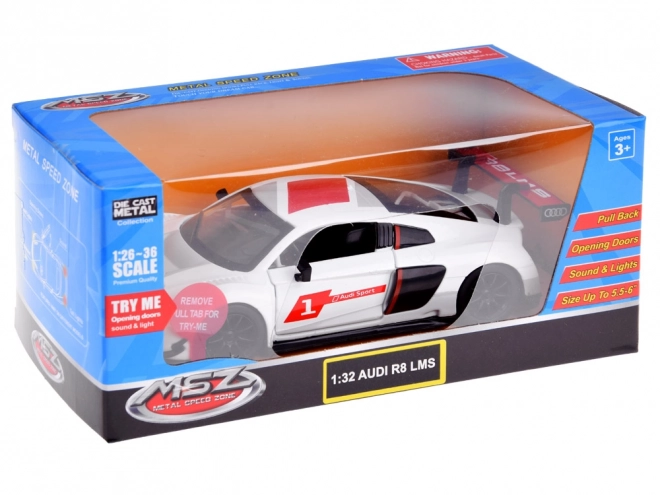 Metallmodell Sportwagen Audi R8 LMS 1:32 mit Sound und Licht