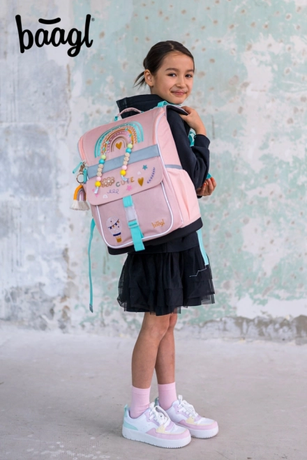 Baagl Schulrucksack-Set Zippy Rosa