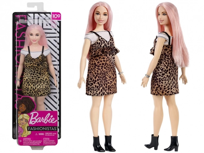 Barbie Fashionistas Puppe mit Leopardenkleid