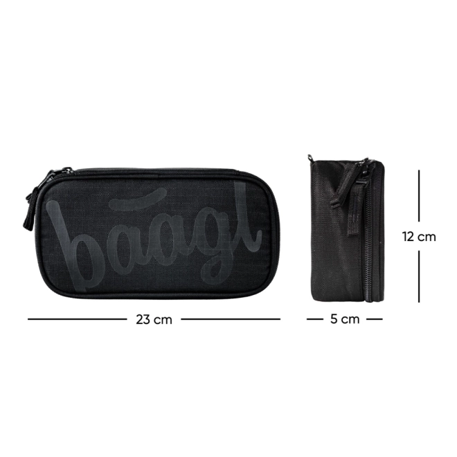Schulmäppchen Etui Skate Uni Schwarz
