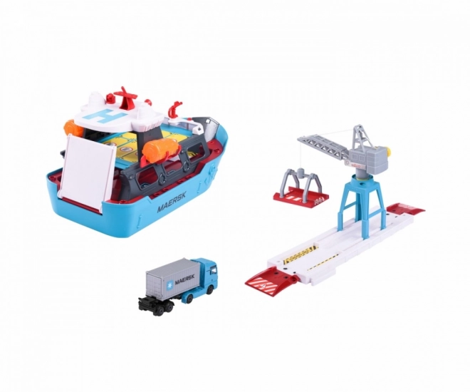 Majorette: Maersk Spielset mit Fahrzeug